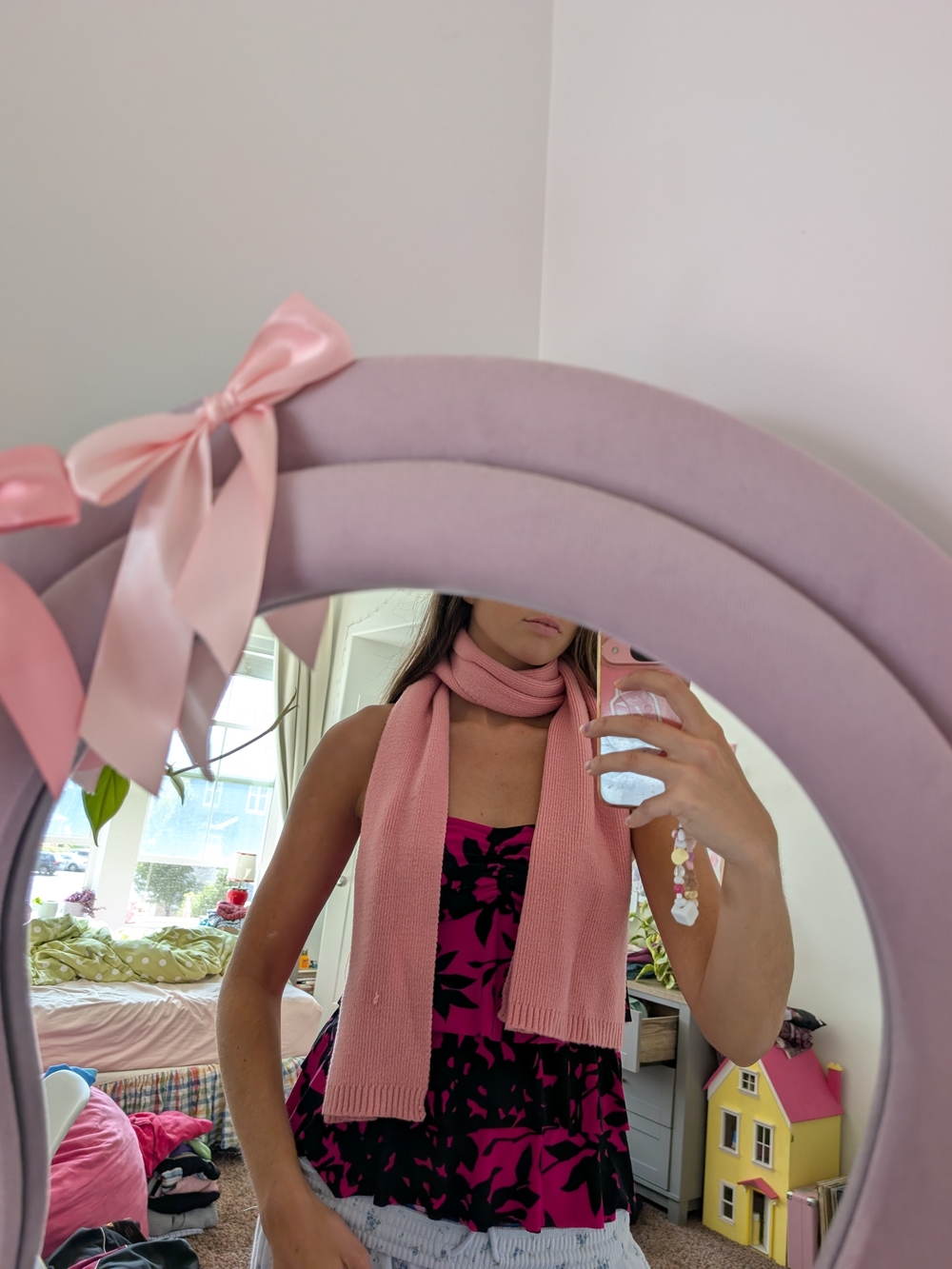 Pink Knit Scarf
